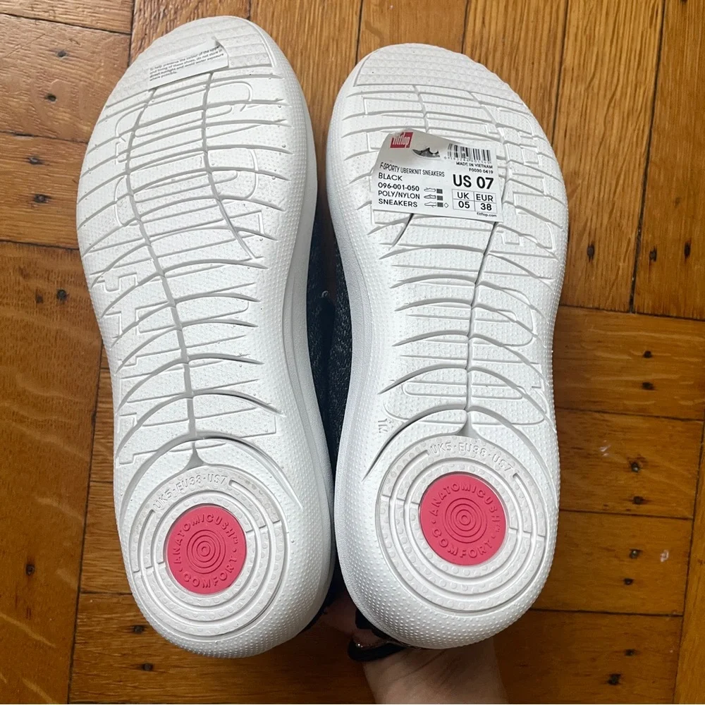 Fitflop Black and White Lace up Sneakers - Picture 8 of 8